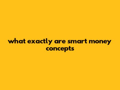 What Exactly Are Smart Money Concepts